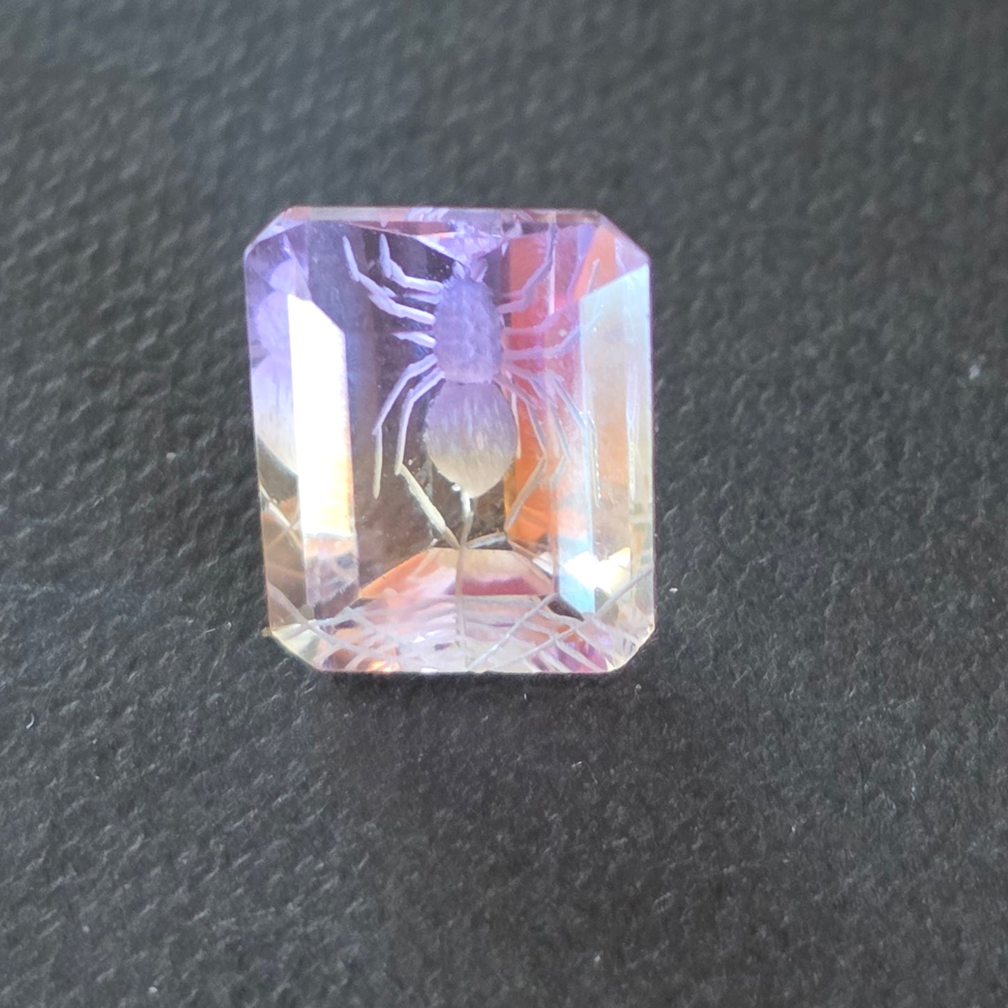 Ametrine Spider Carving 4.21 ct