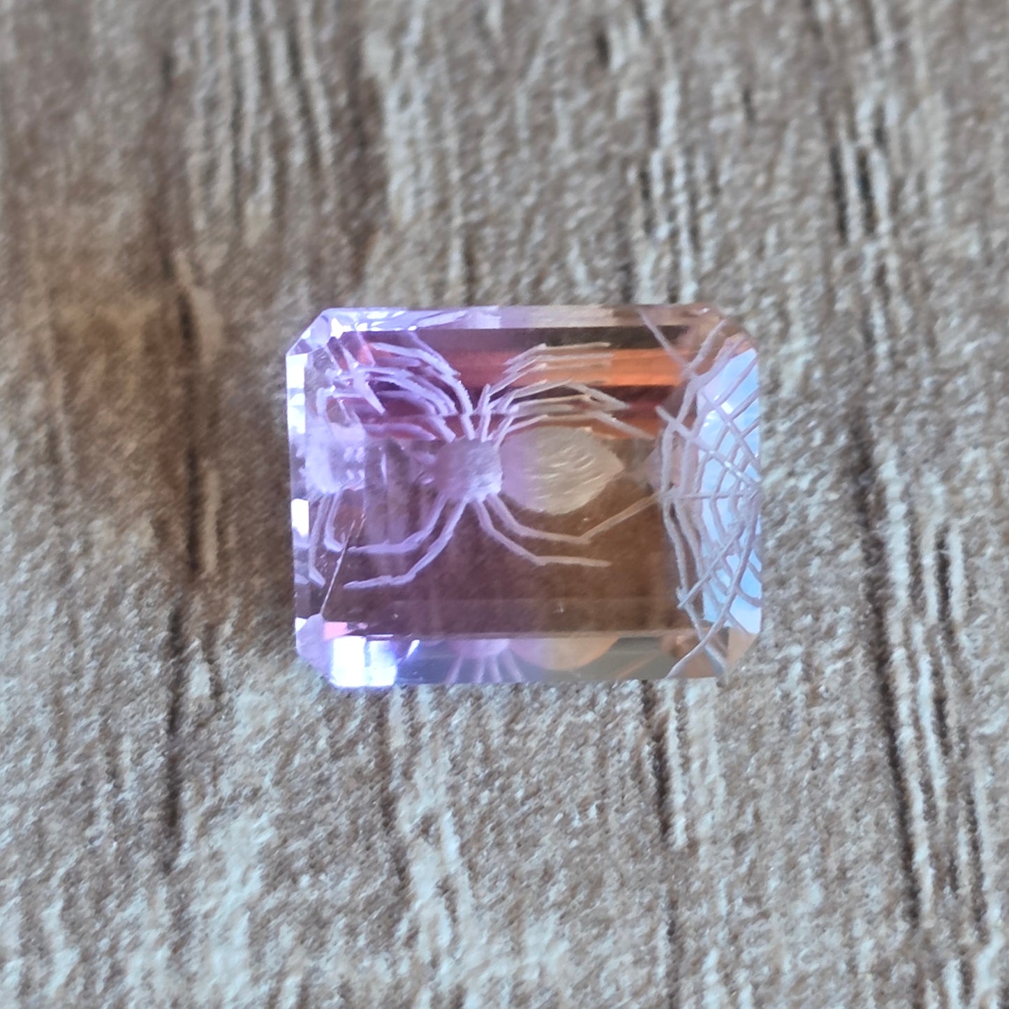 Ametrine Spider Carving 4.21 ct