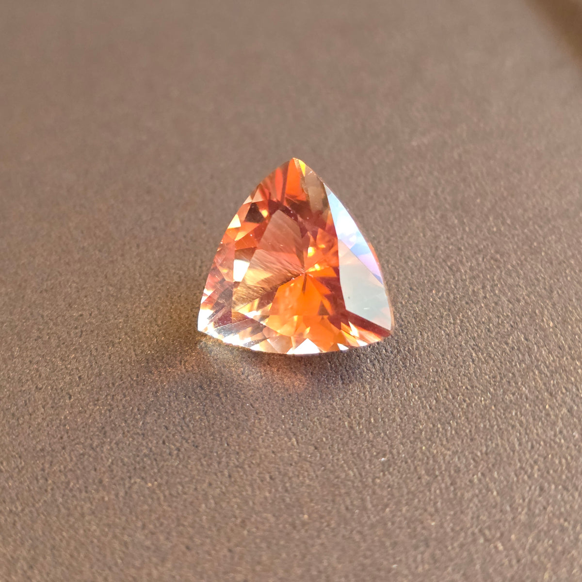 Oregon Sunstone Trilliant Gemstone 3.92 ct, 11x11 mm