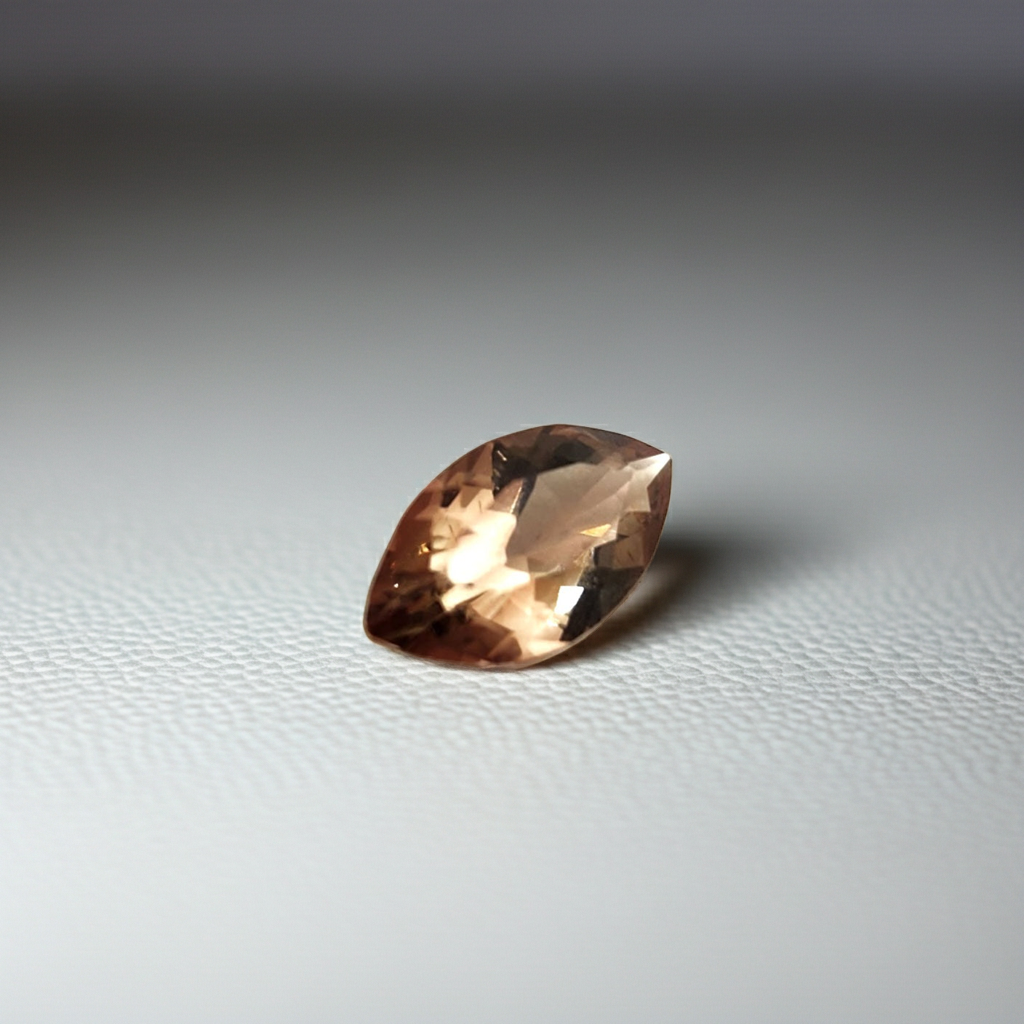 1.8 ct. Peach Oregon Sunstone with Schiller Marquise Cut
