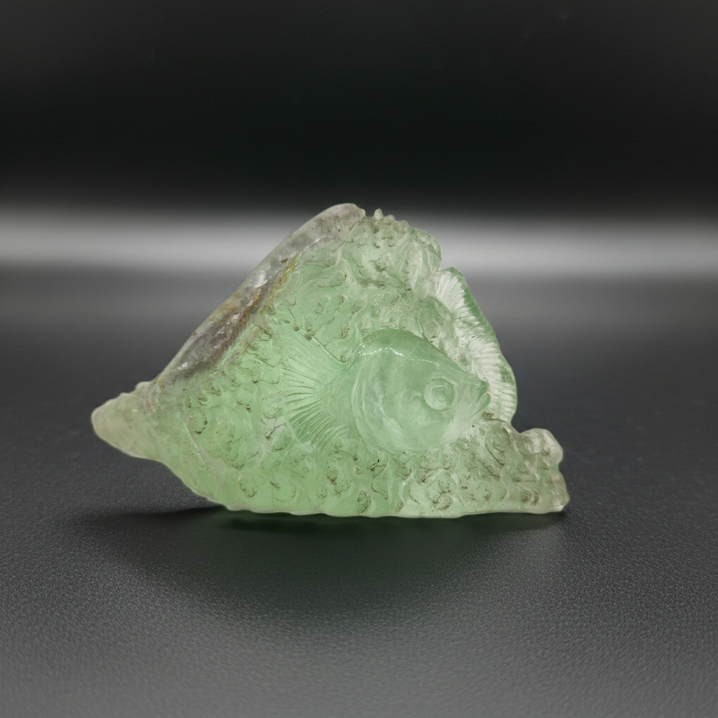 Fish Handcarved into Fluorite