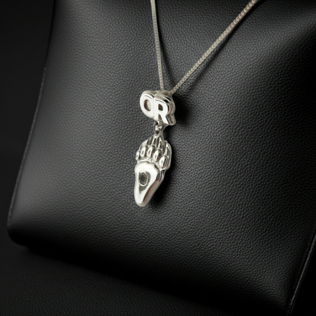 Oregon Bear Paw Pendant with Sapphire