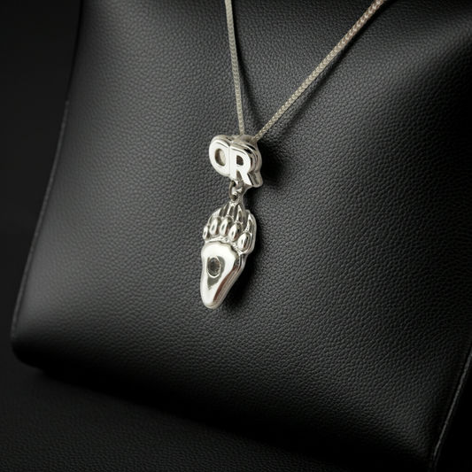 Oregon Bear Paw Pendant with Sapphire