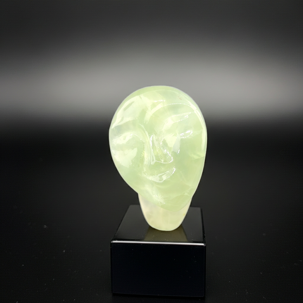 Prehnite carved Face
