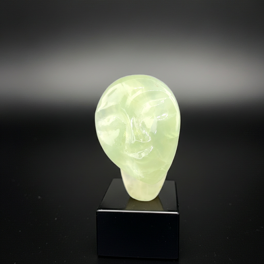 Prehnite carved Face