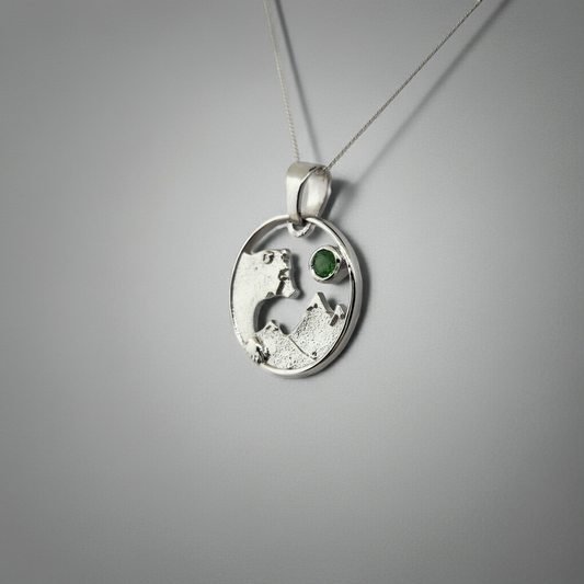 Bear and Mountain Range Pendant