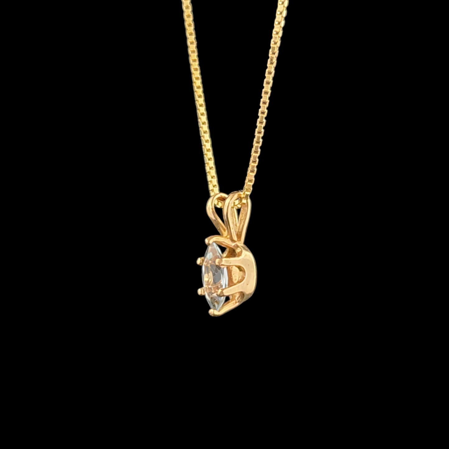 Aquamarine in 14ky gold