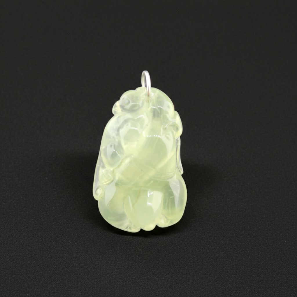 Prehnite Carving Pendant