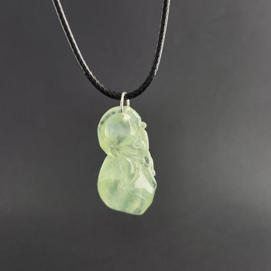 Prehnite Carving Pendant